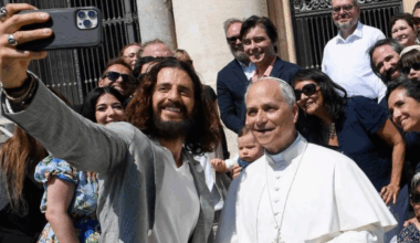 Pope Leo XIV Posts Photo with Jonathan Roumie on Social Media