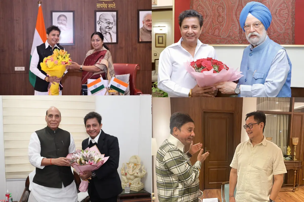 Legendary Singer Sukhwinder Singh Meets Delhi CM, Defence & Petroleum Ministers 