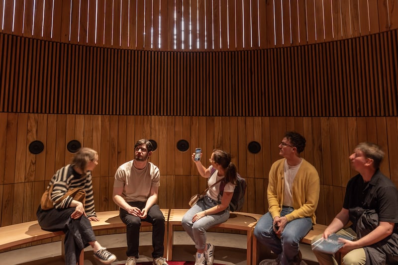 Inside Assembly, at the Venice Bienalle. Photograph: Cotter & Naessens Architects