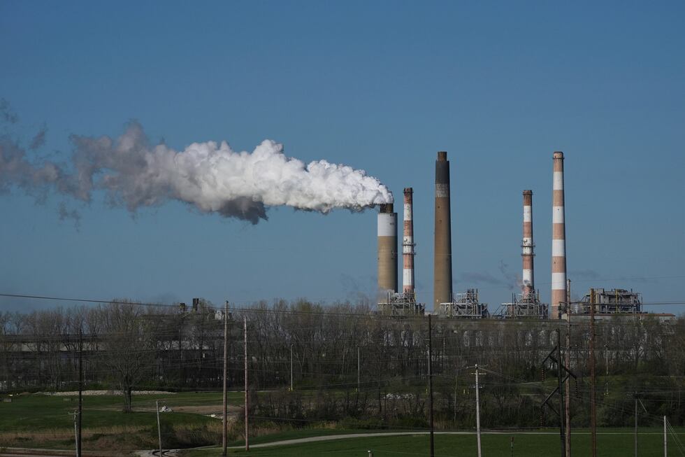 FILE - The Warrick Power Plant, a coal-fired electricity-generating station, operates, April...