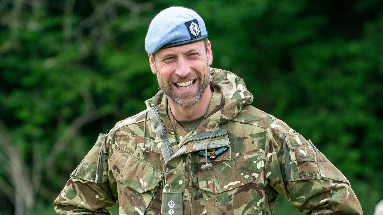 Prince William is dashing as he visits the Army Air Corps in his role as Colonel-in-Chief