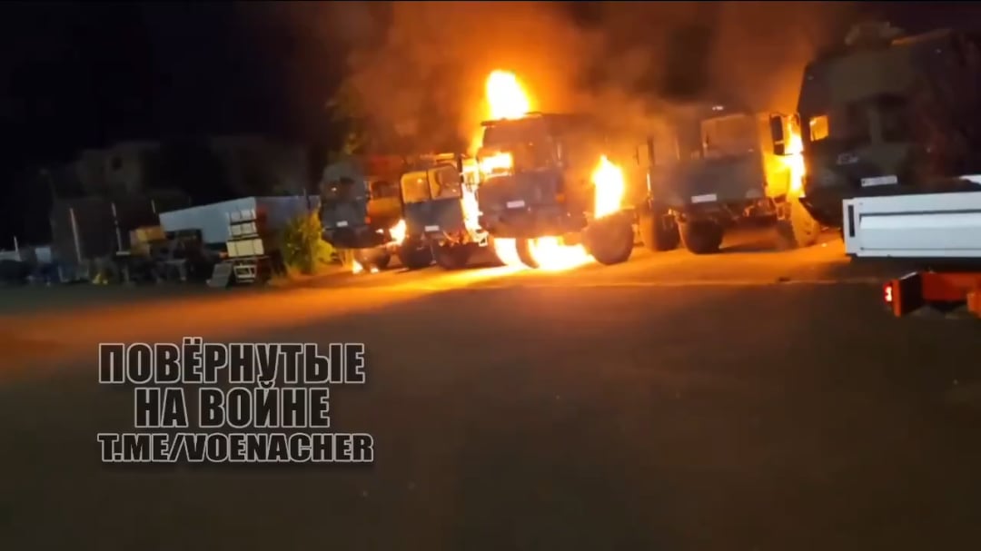 Russian propaganda channels have published a video in which unknown individuals set fire to several Rheinmetall MAN series logistics trucks with the Bundeswehr emblem in the city of Erfurt (Germany). 26.06.2025