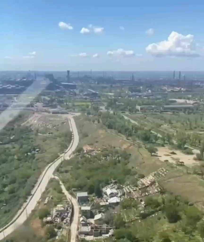 The current state of the one of Europe’s largest steele plants, the Azovstal Steele Plant, under Russian occupation in Mariupol