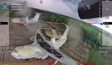 Raw footage of the A-50 being hit in "operation spiderweb"