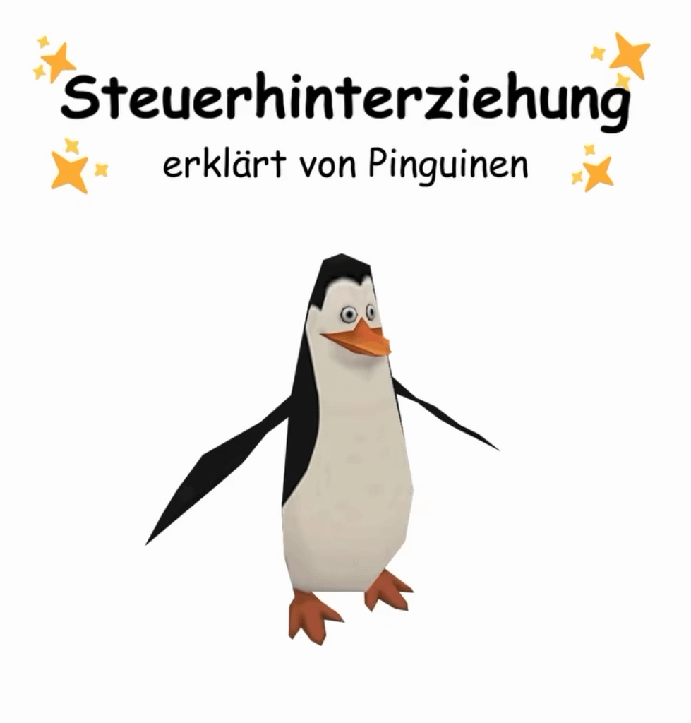 Steuerhinterziehung erklärt von Pinguinen