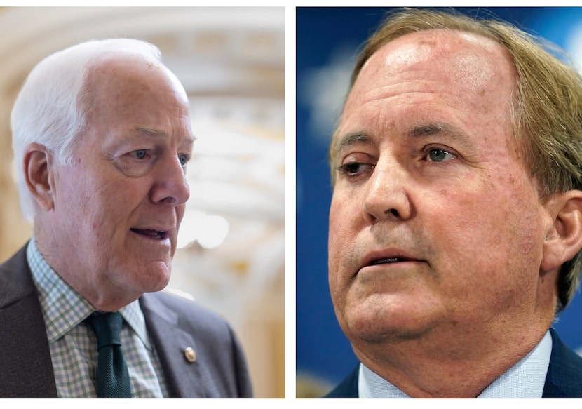 U.S. Sen. John Cornyn (left) is seeking reelection. He faces a challenge from Attorney...