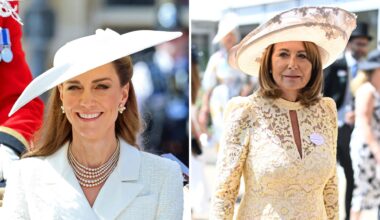 L-Kate Middleton, R-Carole Middleton