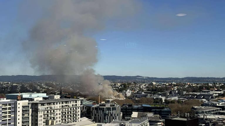 The fire seen from the top of ANZ tower.