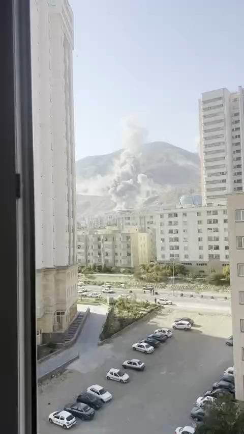 Iranian underground missile storage site hit on the outskirts of Tehran.