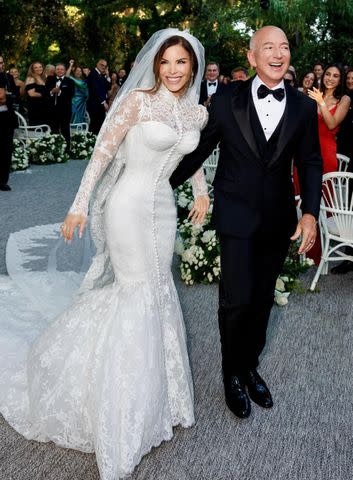 Lauren Sánchez Bezos/Instagram Lauren Sanchez and Jeff Bezos on their wedding day