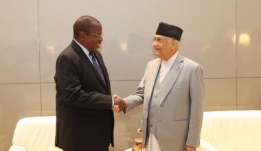 Prime Minister Oli meets Tanzanian vice president en route to Spain