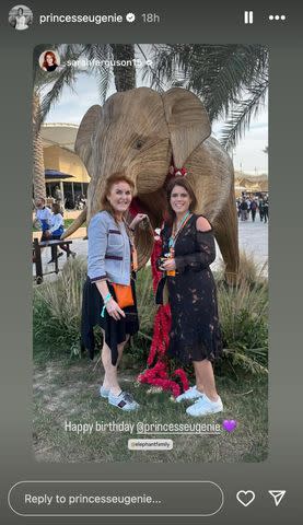 Princess Eugenie/Instagram Sarah Ferguson and Princess Eugenie in a photo shared on March 23, 2025.