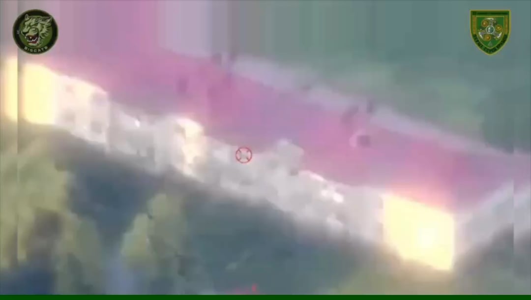 A Ukrainian plane carried out an airstrike on a building for storing expensive electronics (electronic warfare, electronic warfare and other equipment) with Russian soldiers. June 2025.