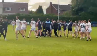 Field fight GAA. Cookstown Fr Rocks