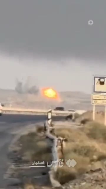 Israeli munitions striking the Natanz Nuclear Facility in Iran (June 13, 2025)