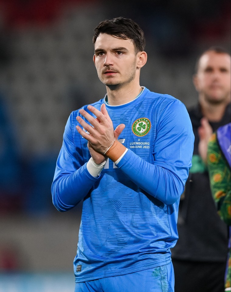 10 June 2025; Republic of Ireland goalkeeper Max O'Leary after the international friendly match between Luxembourg and Republic of Ireland at Stade de Luxembourg in Luxembourg. Photo by Stephen McCarthy/Sportsfile