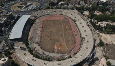 An aerial view of the Abbasiyyin Stadium in Damascus, Syria, June 17, 2025. (AA Photo)