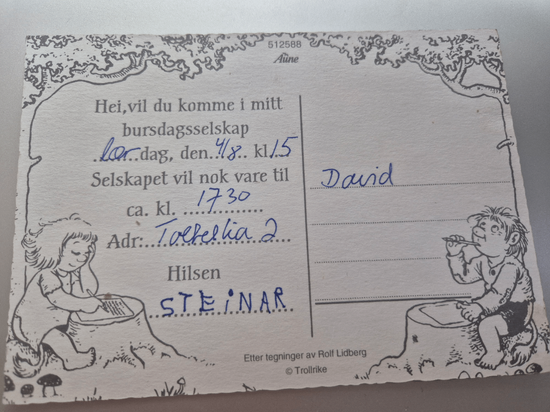 Does anyone recognise the details on this birthday party invitation?