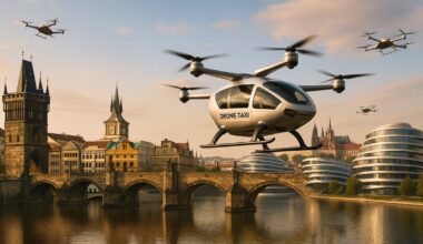 Drone taxis and fairly cheap beer: AI predicts how Prague will change by 2050