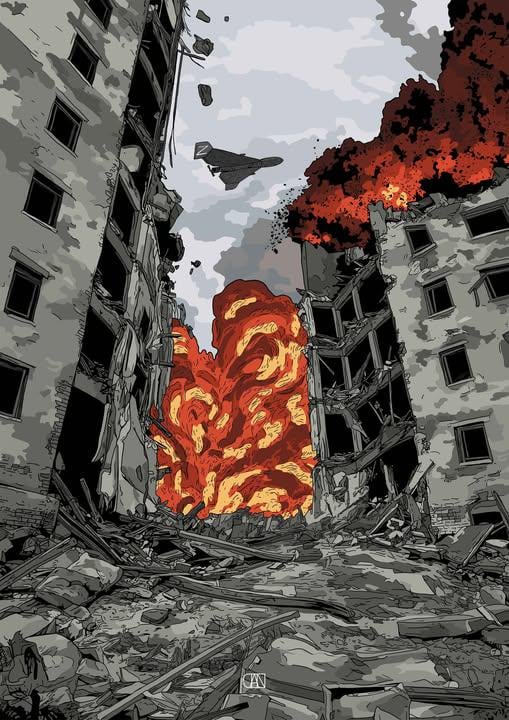 One more day, one more strike... And again people are picking up the pieces of their lives. It's hard to imagine what it feels like to be in the heart of this nightmare, watching your home disappear under the rubble. Perhaps only in the darkness and ashes can we feel the full extent of this pain