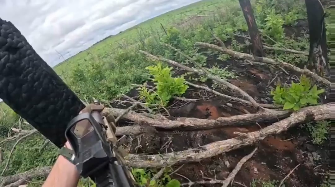 Mine-clearing by Ukrainian soldier at the zero-line. June 2025