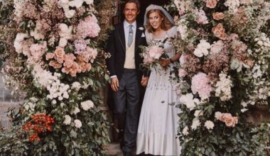 Princess Beatrice and her fiancee, Edoardo Mapelli Mozzi on their wedding day.