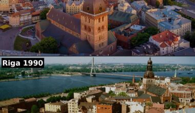 1990 vs 2025 Rīga