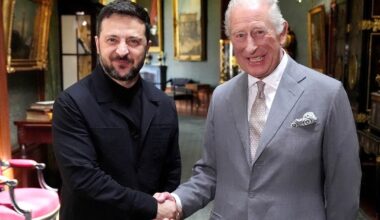 King Charles Meets Ukraine's President Zelenskyy at Windsor Castle Following Russian Attack on Kyiv | 📷: Getty
