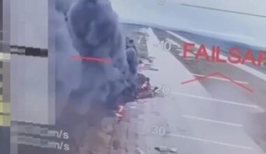 Russian Tu bombers burning at Olenya Air Base after Ukrainian strike