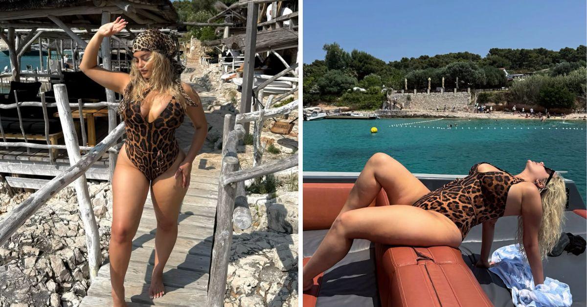 Bebe Rexha Flaunts Cleavage In Cheeky Swimsuit In Croatia: Photos