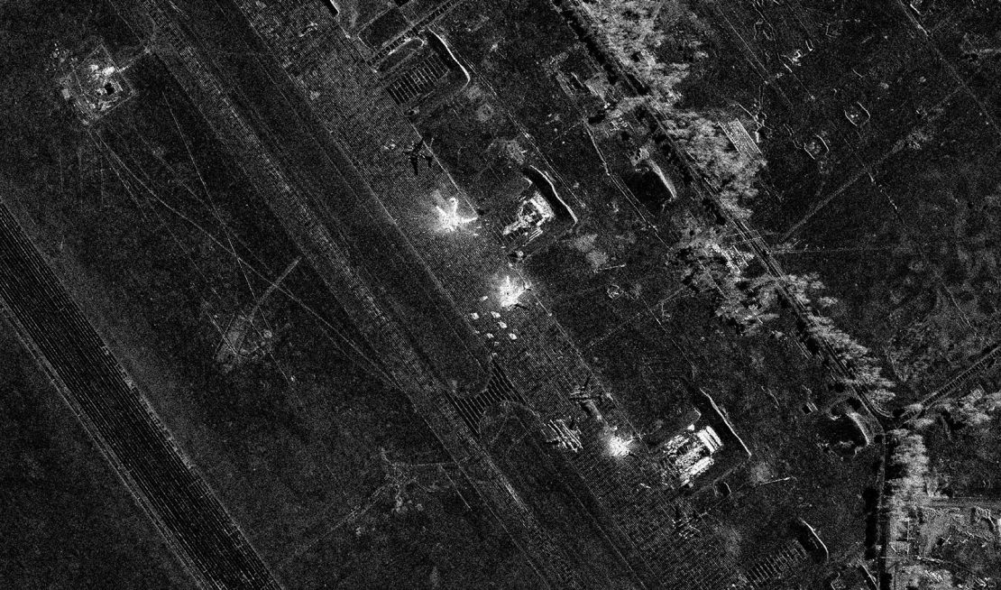 Synthetic aperture radar (SAR) satellite imagery shows damage to aircraft at Russia’s Belaya airbase in Irkutsk Oblast following a large-scale Ukrainian drone attack.