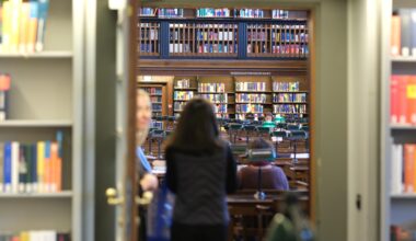 Blick in den Lesesaal der Deutschen Nationalbibliothek.