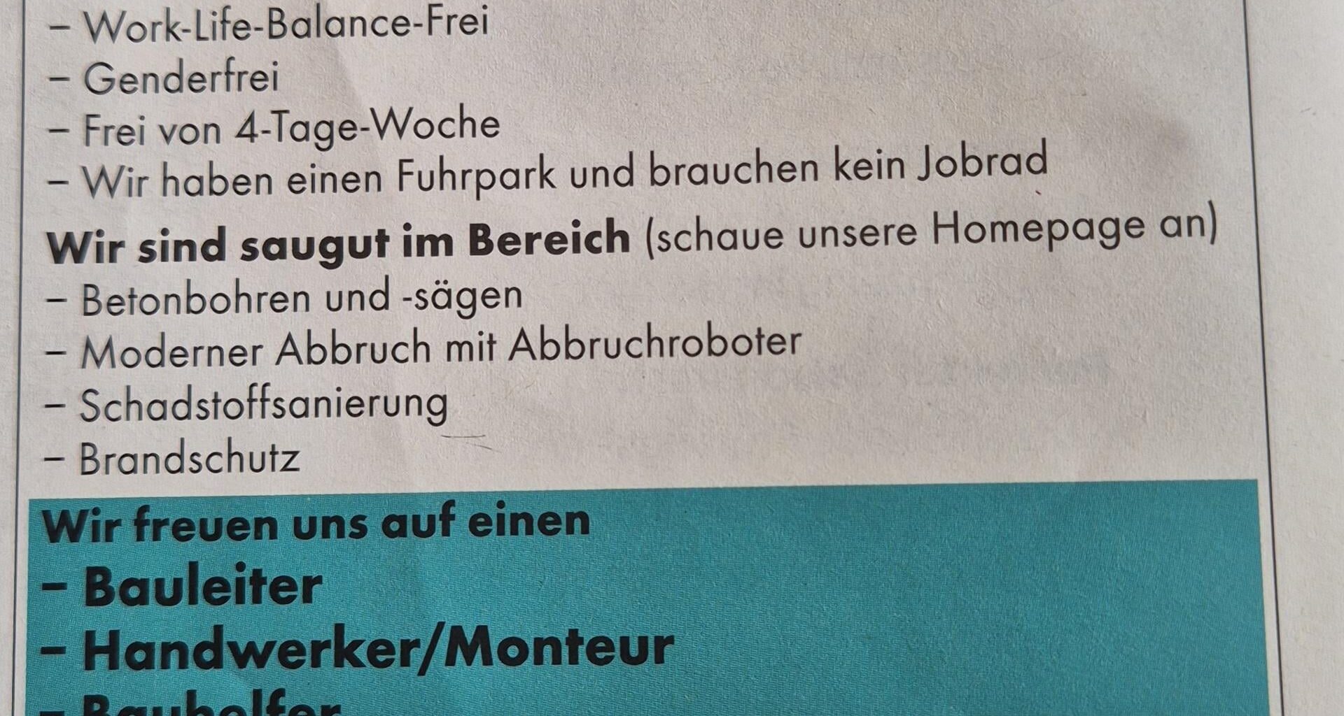 "Keiner will mehr im Handwerk arbeiten ..." Das Handwerk:
