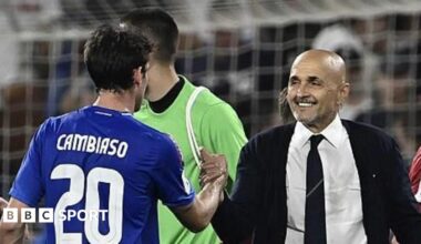 Italy 2-0 Moldova: Azzurri win Luciano Spalletti's final game as coach