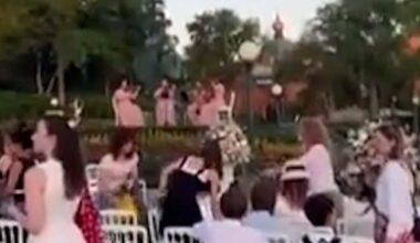 Brit arrested for staging £115,000 'wedding' to a nine-year-old girl at Disneyland Paris is a known predatory paedophile wanted by UK authorities