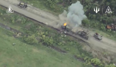 Ukrainian 14th UAS Regiment continues to hunt for enemy equipment deep in the rear. This time, in the Donetsk direction, the regiment's operators discovered and destroyed an enemy REM-KL repair and evacuation vehicle, as well as a SPG with the help of Switchblade drones. Publ. 26.06.2025
