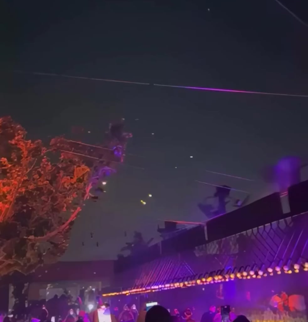 Surreal Scenes in Lebanon as Party Goers Capture Iranian Ballistic Missiles Flying Towards Israel