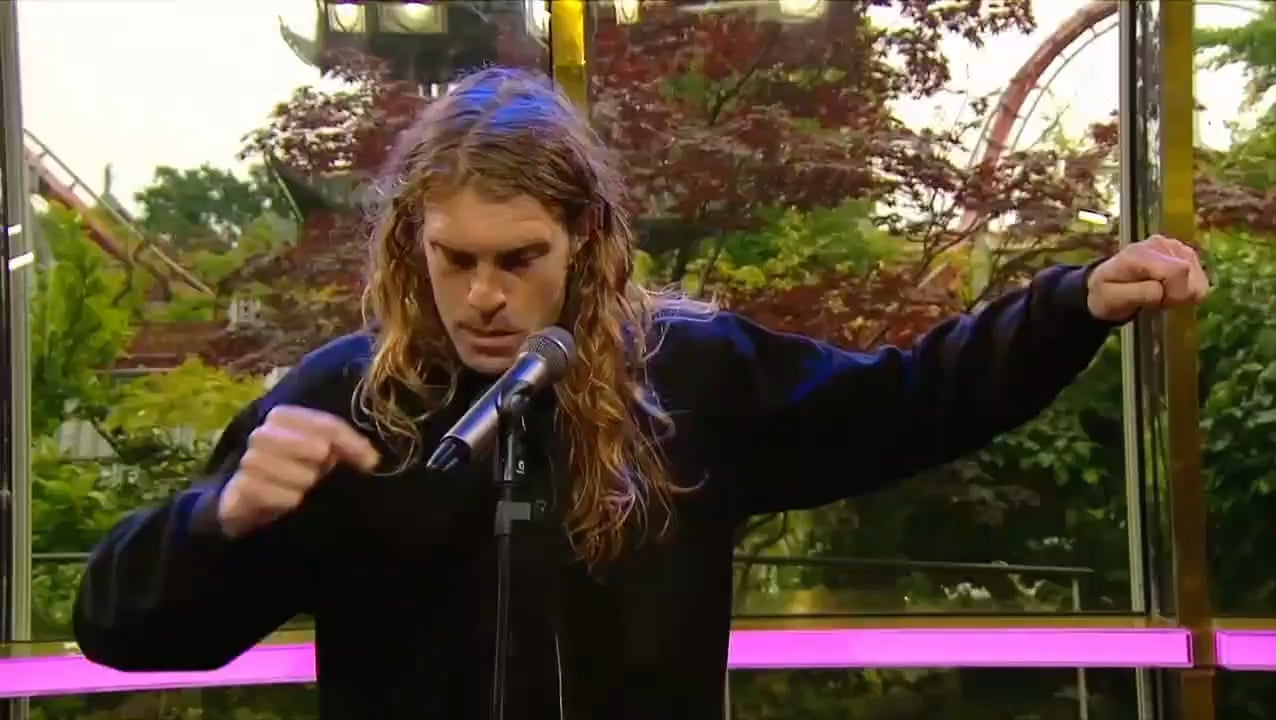 Luftguitarist bliver cuttet af i go morgen danmark