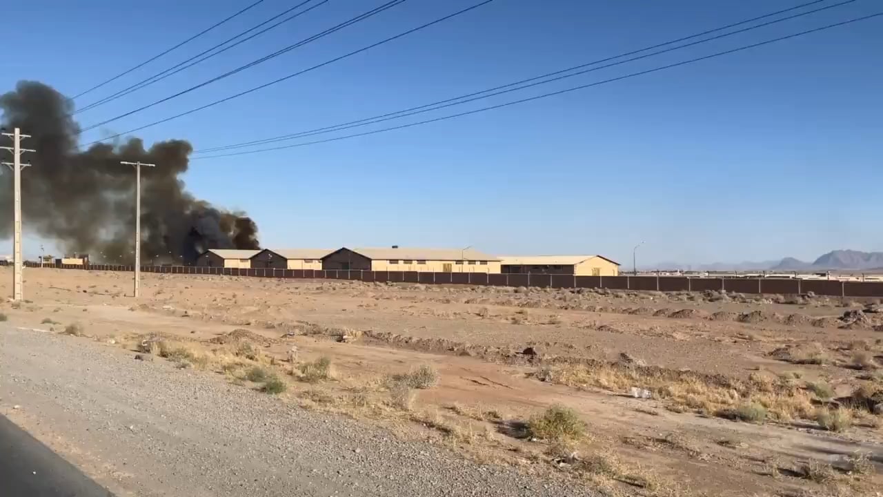 A massive explosion caught on camera at a warehouse in Isfahan, Iran