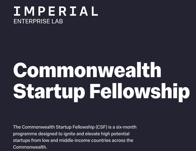 The Commonwealth Startup Fellowship 2026 for early stage start-ups (Fully Funded to Bootcamp in Accra, Ghana plus £35,000 in equity free grants)