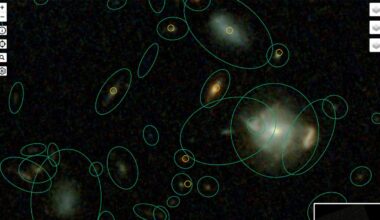 A screenshot of an interactive space map with points of interest outlined