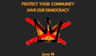 Please go to the No Kings Protests in nearly every city in every state, June 14. This is a poster for my city, you can look up information for yours.