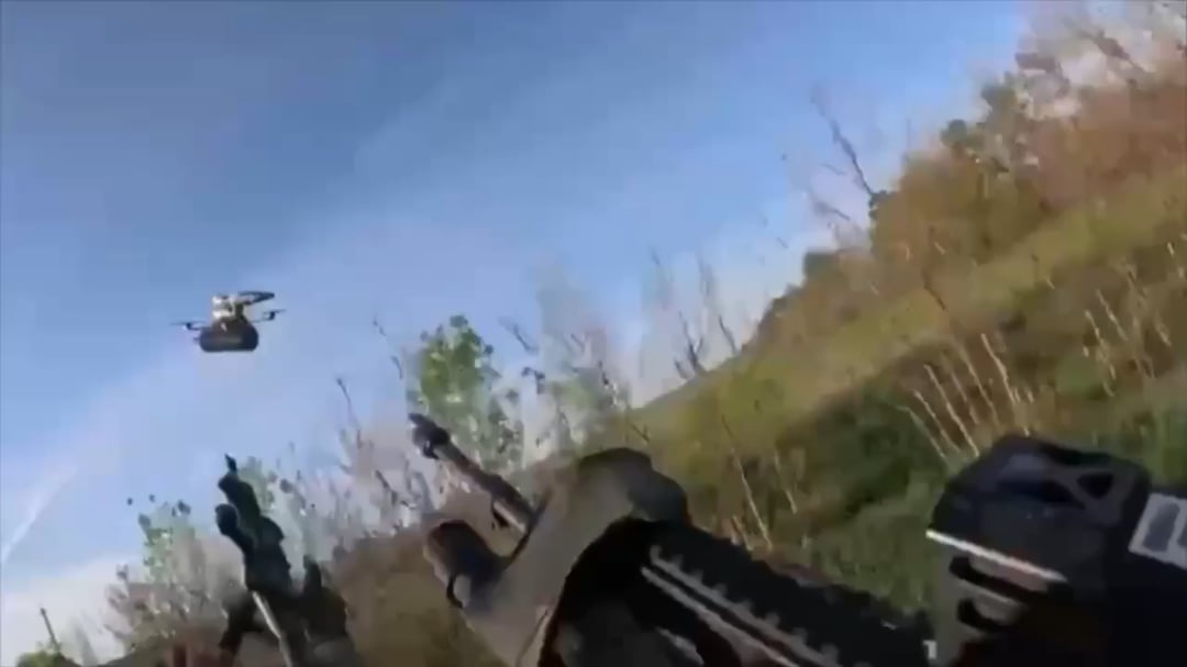 Close call: Ukrainian soldiers shot the cable of a Russian fiber optic drone in the last moment. June 2025 [Published 15.06.2025]