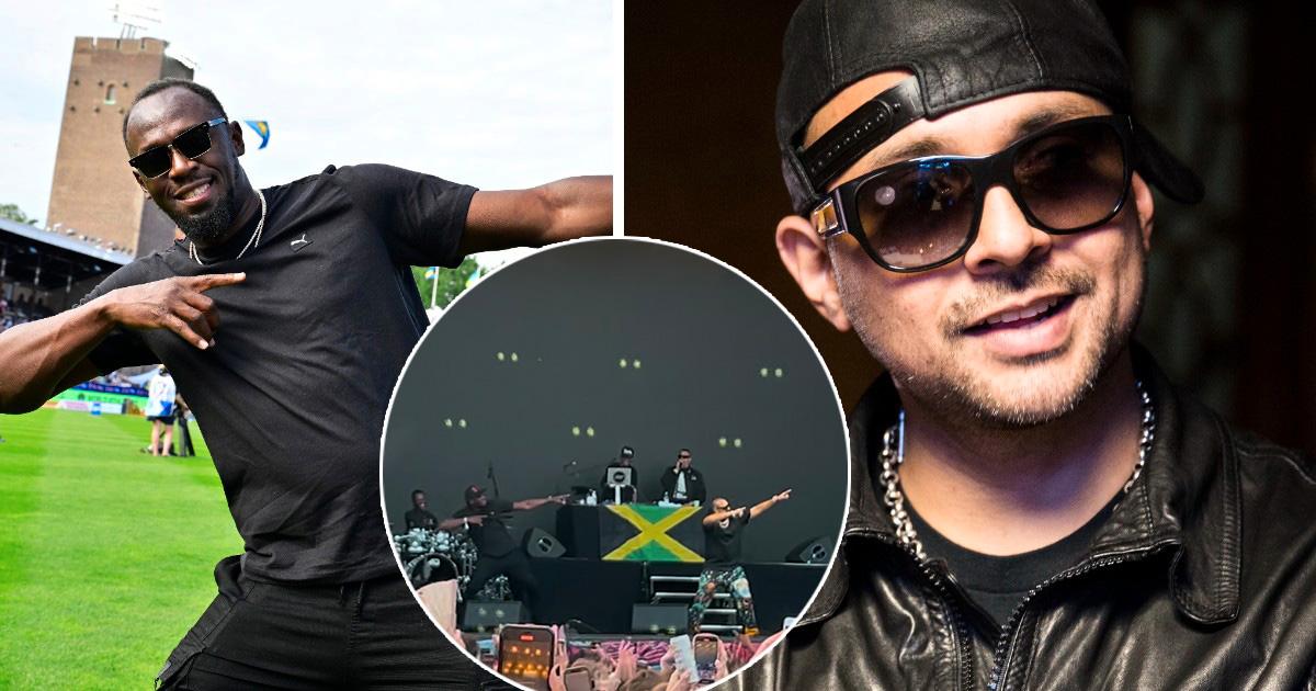 Sean Paul tog upp Usain Bolt på scen på Rosendal garden party