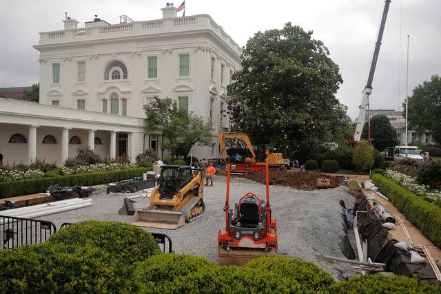 Chip Somodevilla/Getty The Rose Garden at the White House on June 18.