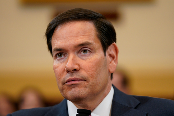 U.S. Secretary of State Marco Rubio testifies at a House Foreign Affairs Committee hearing on U.S. President Donald Trump's State Department budget request for the Department of State, on Capitol Hill in Washington on May 21. [REUTERS/YONHAP]