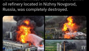 Another oil refinery is lit up and Russias money drys up with it.