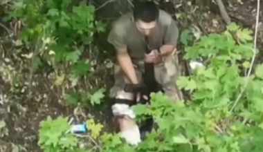 Wounded russian finishes himself off (NSFW)