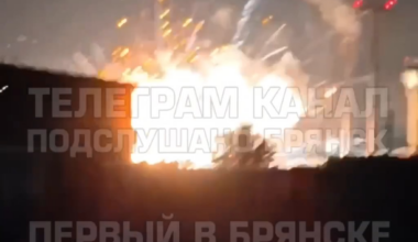 Massive secondary explosions in Bryansk, russian sources claim a shipment of Iskander/KN-23 ballistic missiles was hit [June 2025]