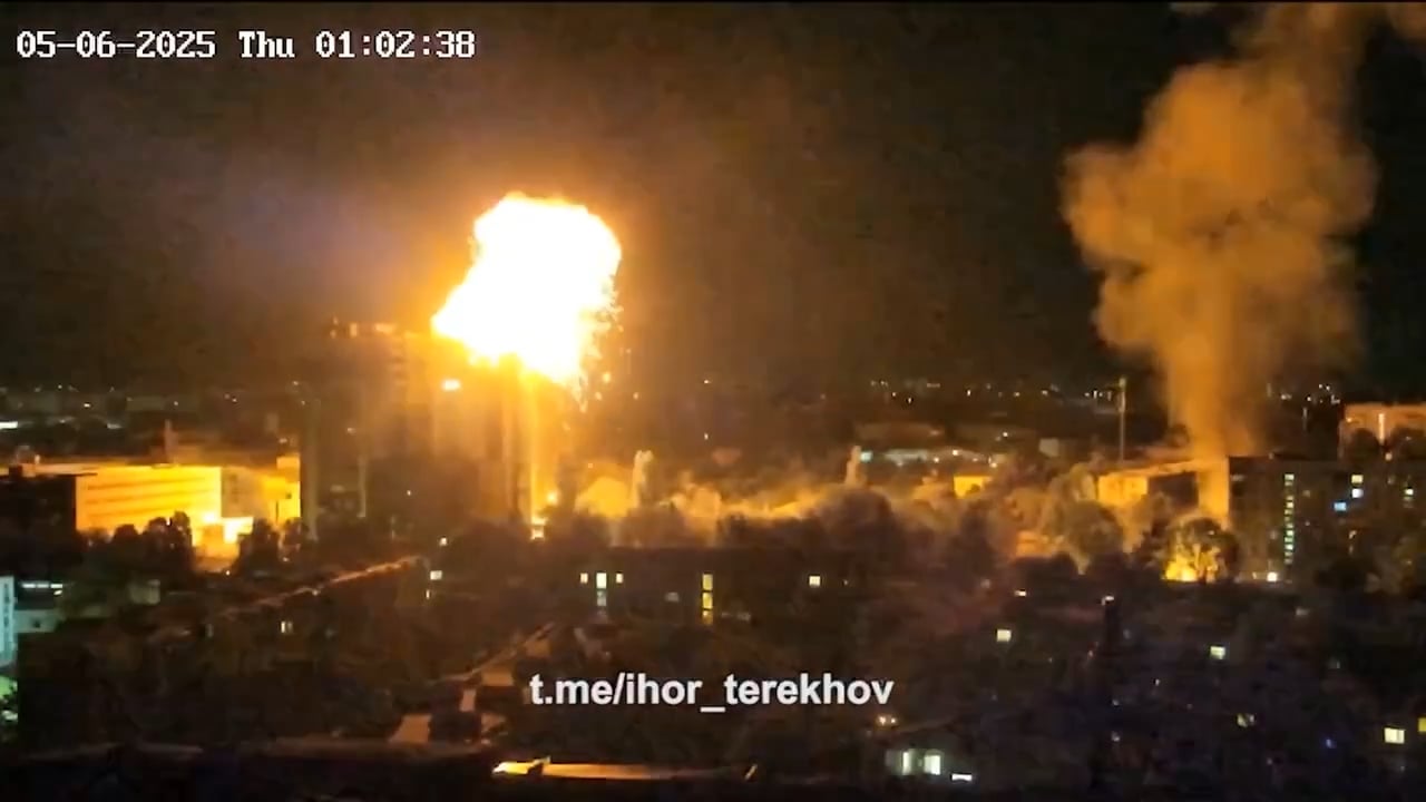 Footage of Russian drone strikes on the apartment buildings in Kharkiv city